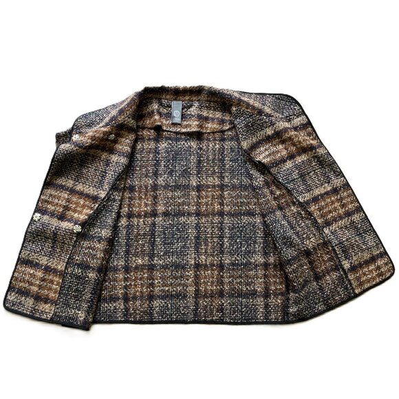 Vince Camuto Tweed Shrug Jacket Layering Top Snap Front One Size - Picture 2 of 7